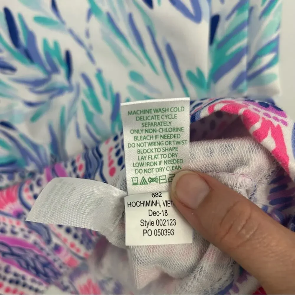 Lilly Pulitzer Tisbury Shift Dress Resort White Flock Together‎ Size XXS Preppy